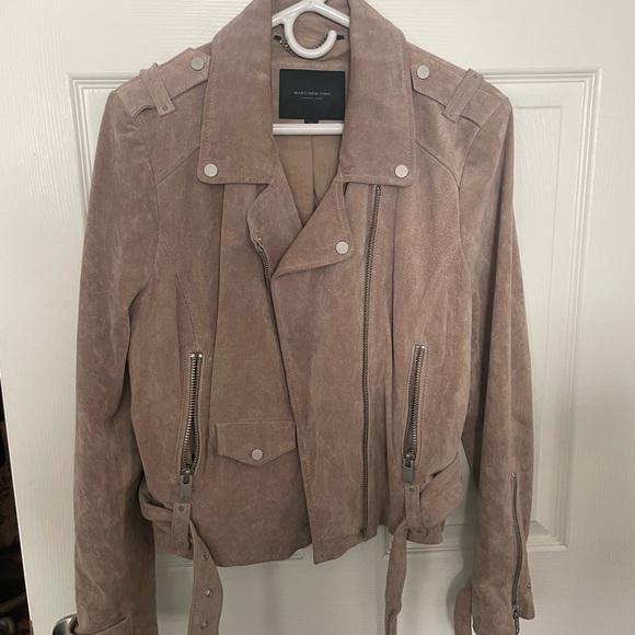 Marc New York genuine suede leather moto jacket XL - Picture 2 of 7